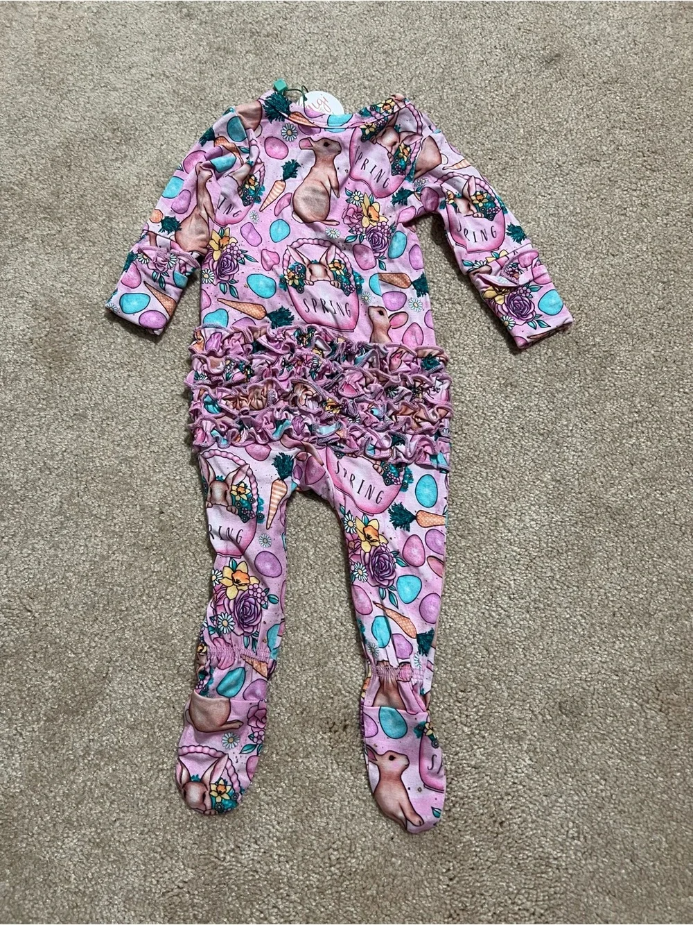 NWT Gigi and Max Easter Bamboo Zippie Pajama size newborn retails $36
